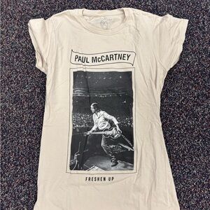 Paul McCartney Freshen Up Tour T-Shirt - Cream